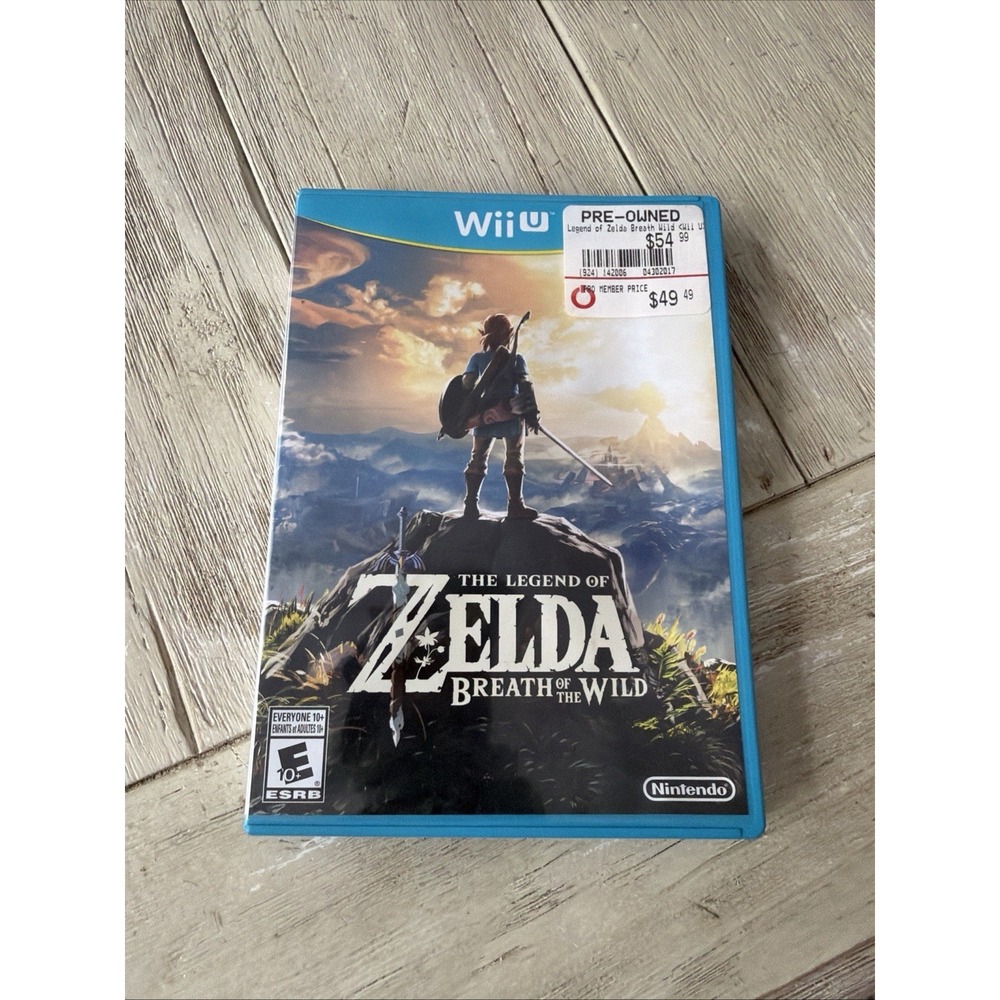 Nintendo Zelda Breath of the Wild Wii U Action & Adventure 2017 Manual NTSC-U/C